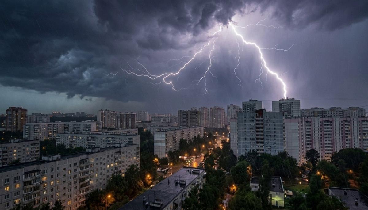 Гроза, ливень и град ожидаются в Москве 10 июля